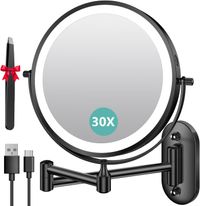 Espejo de Maquillaje Profesional con Iluminación LED y Aumento